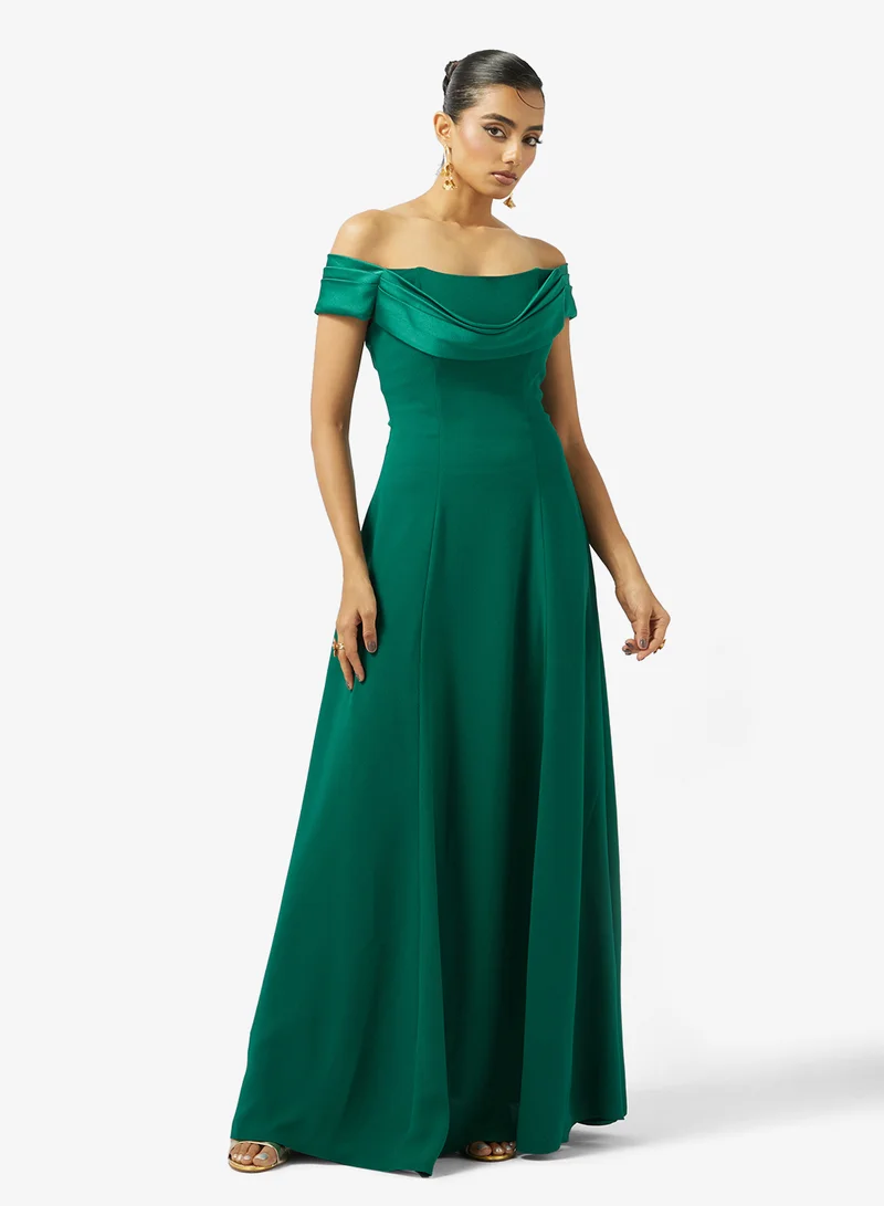 Akadia Fashion  A-LINE FREE SLEEVES CREPE DRESS for Women | Best Price UAE